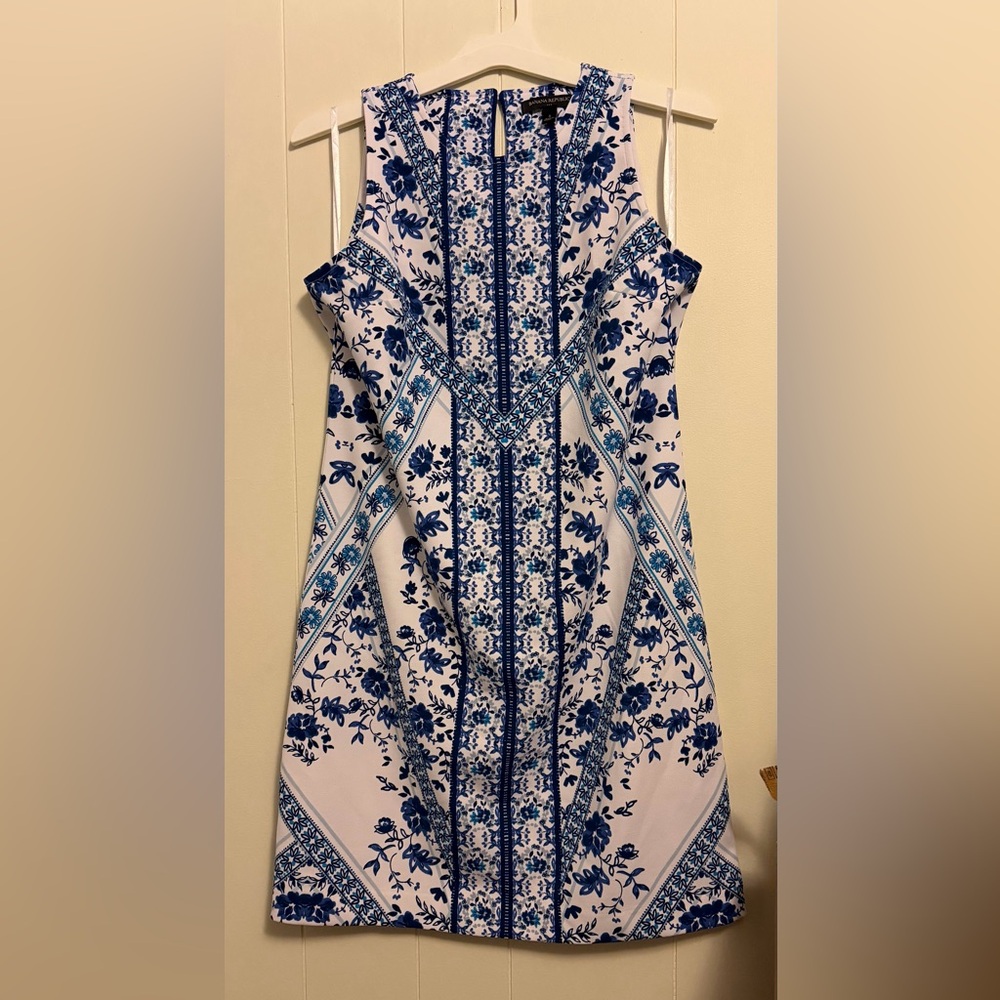 Banana Republic Blue and White Floral Dress